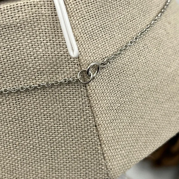 Vintage 10KT White Gold Necklace with Citrine Briolette Drops & Diamond Accents - Picture 7 of 15